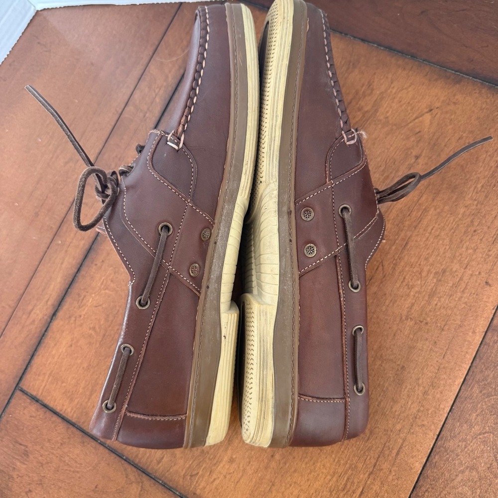 Allen Edmonds Eastport Brown Leather Boat Shoes Mens 11.5 E USA Made - Picture 5 of 7